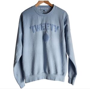 Six Flags Light Blue Tweety Crewneck Sweater Sz M